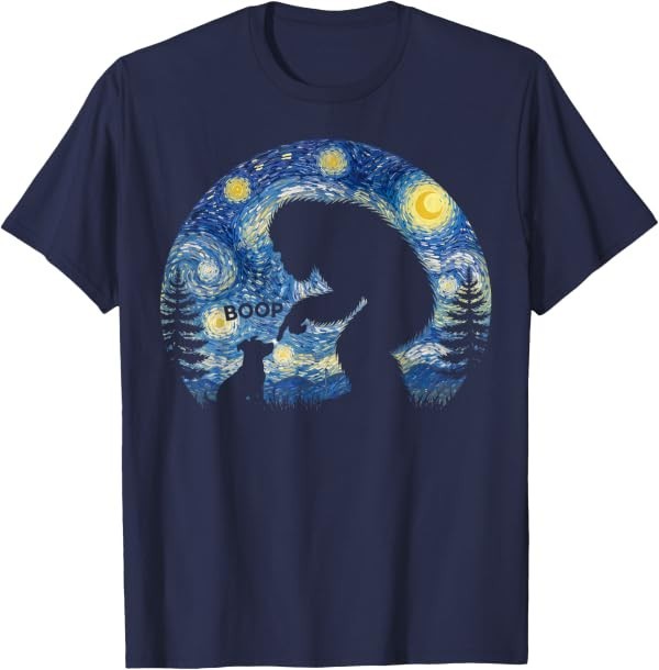 Bigfoot Boop Dog Starry Night Funny Sasquatch Meme Dog Lover T-Shirt Bigfoot Boop Dog Starry Night Funny Sasquatch Meme Dog Lover T-Shirt