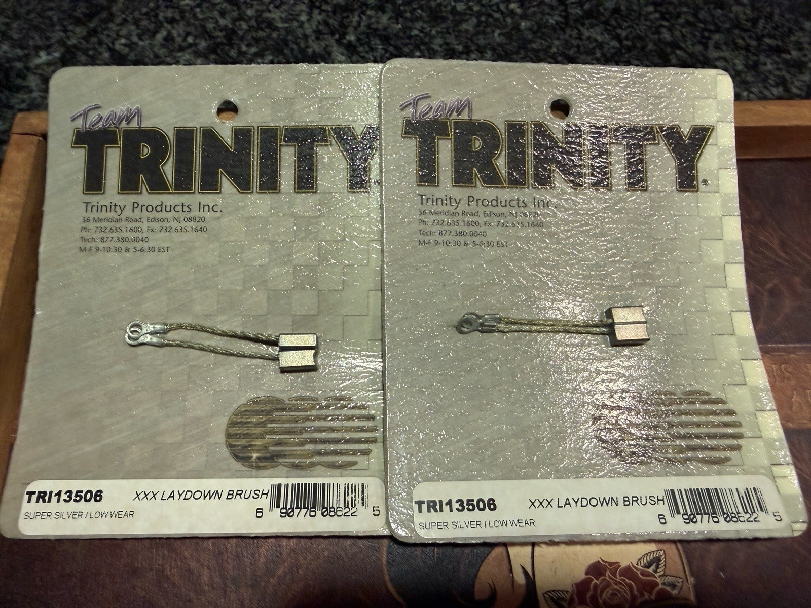 (2) Lot Vintage Trinity RC # TRI13506 Motor Brushes XXX Lay Down Super Silver (2) Lot Vintage Trinity RC # TRI13506 Motor Brushes XXX Lay Down Super Silver