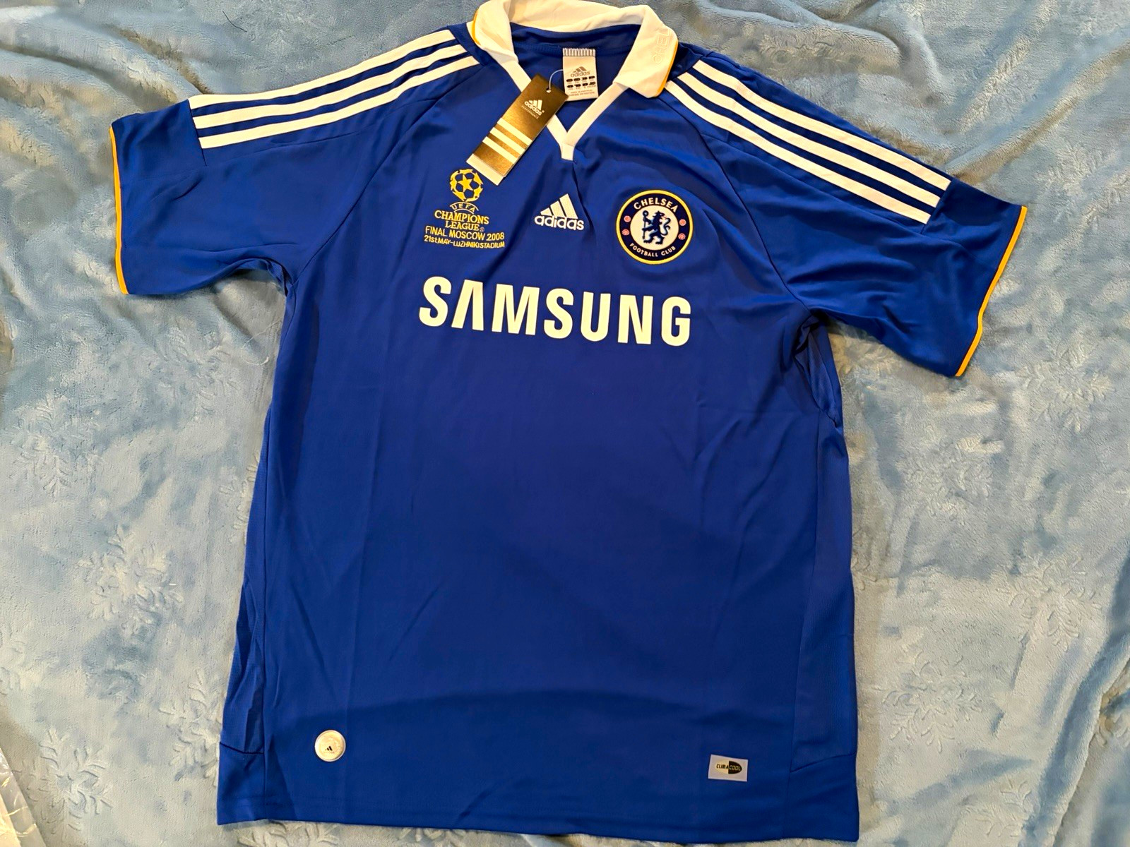 Chelsea Samsung Blue/White Soccer Jersey UEFA Champions League Final 2008 Chelsea Samsung Blue/White Soccer Jersey UEFA Champions League Final 2008