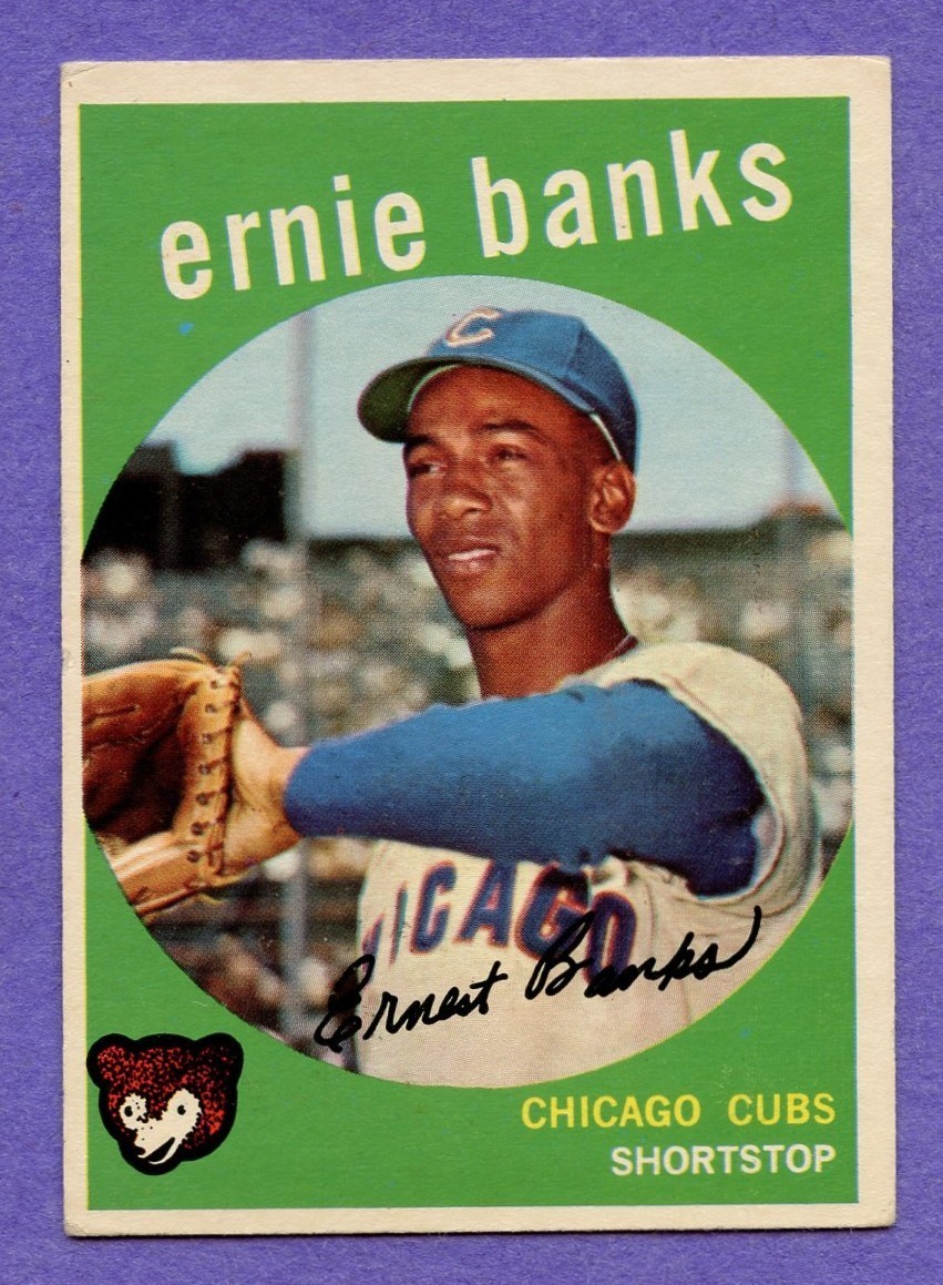 1959 Topps Ernie Banks #350 Cubs VG-EX 1959 Topps Ernie Banks #350 Cubs VG-EX