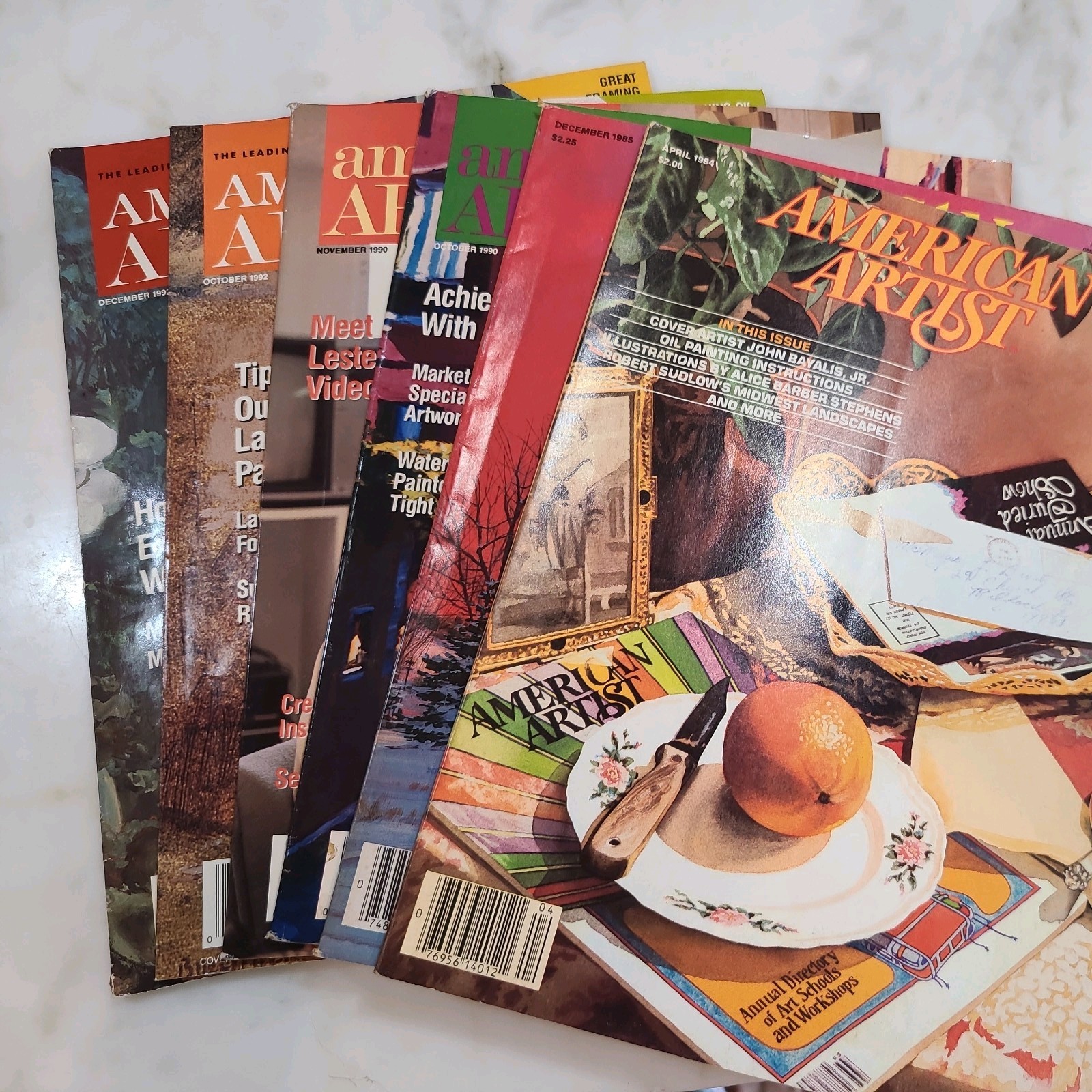 Lot of 6 Vintage American Artist Magazines Fine Art Painting 1984 1985 1990 1992 Lot of 6 Vintage American Artist Magazines Fine Art Painting 1984 1985 1990 1992