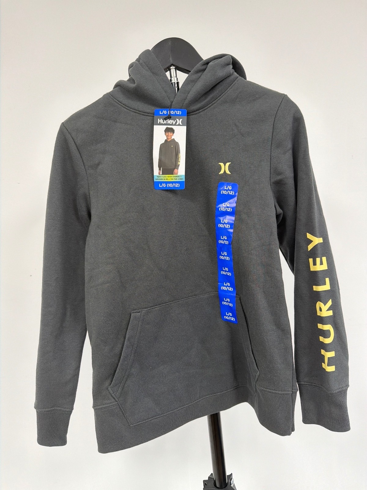 Hurley Youth Fleece Hoodie Size L (10/12) 0025 Hurley Youth Fleece Hoodie Size L (10/12) 0025