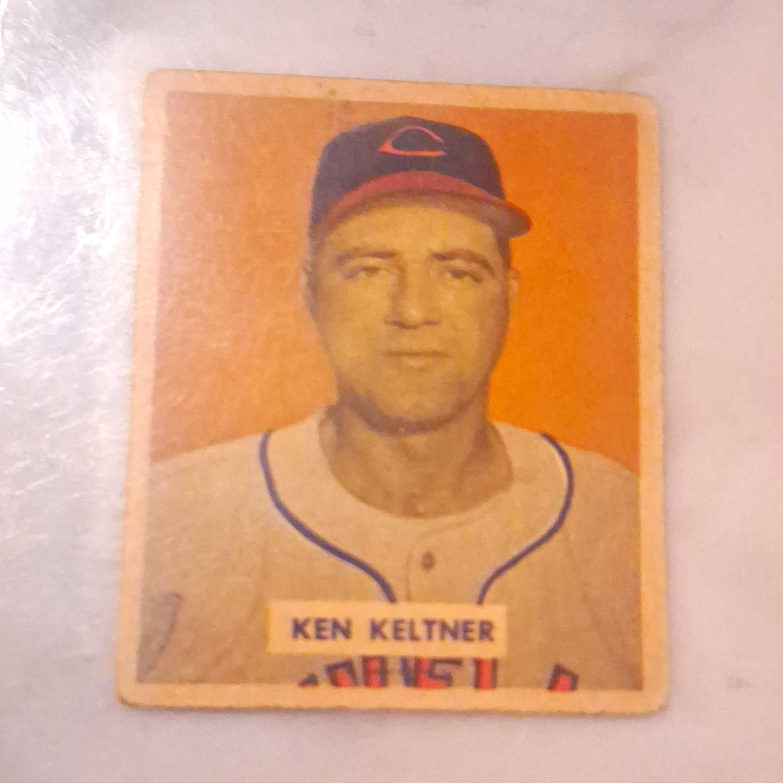 1949 Bowman Ken Keltner #125 Vintage Baseball Card Cleveland Indians Raw MLB