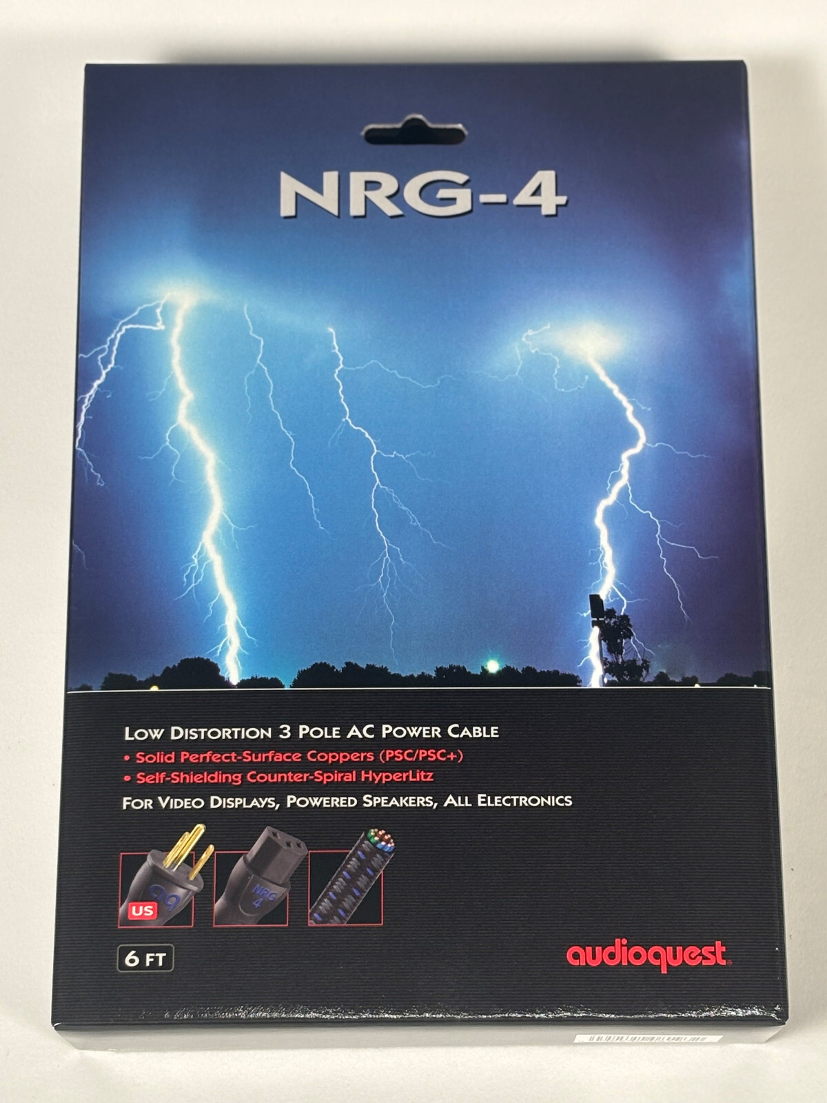 Audioquest NRG-4 Power Cable, 2m, 15amp 
