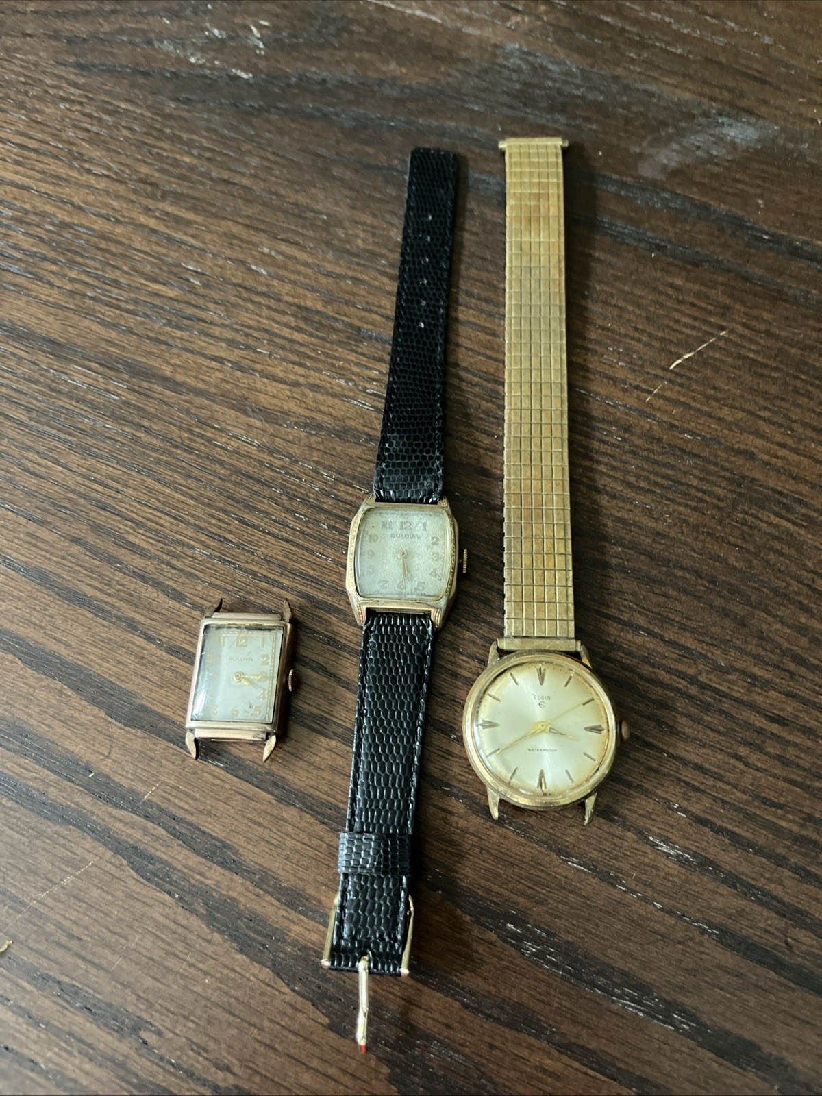 Vintage Lot 3 Watches Bulova & Elgin Untested Sold for Parts or Repair Vintage Lot 3 Watches Bulova & Elgin Untested Sold for Parts or Repair