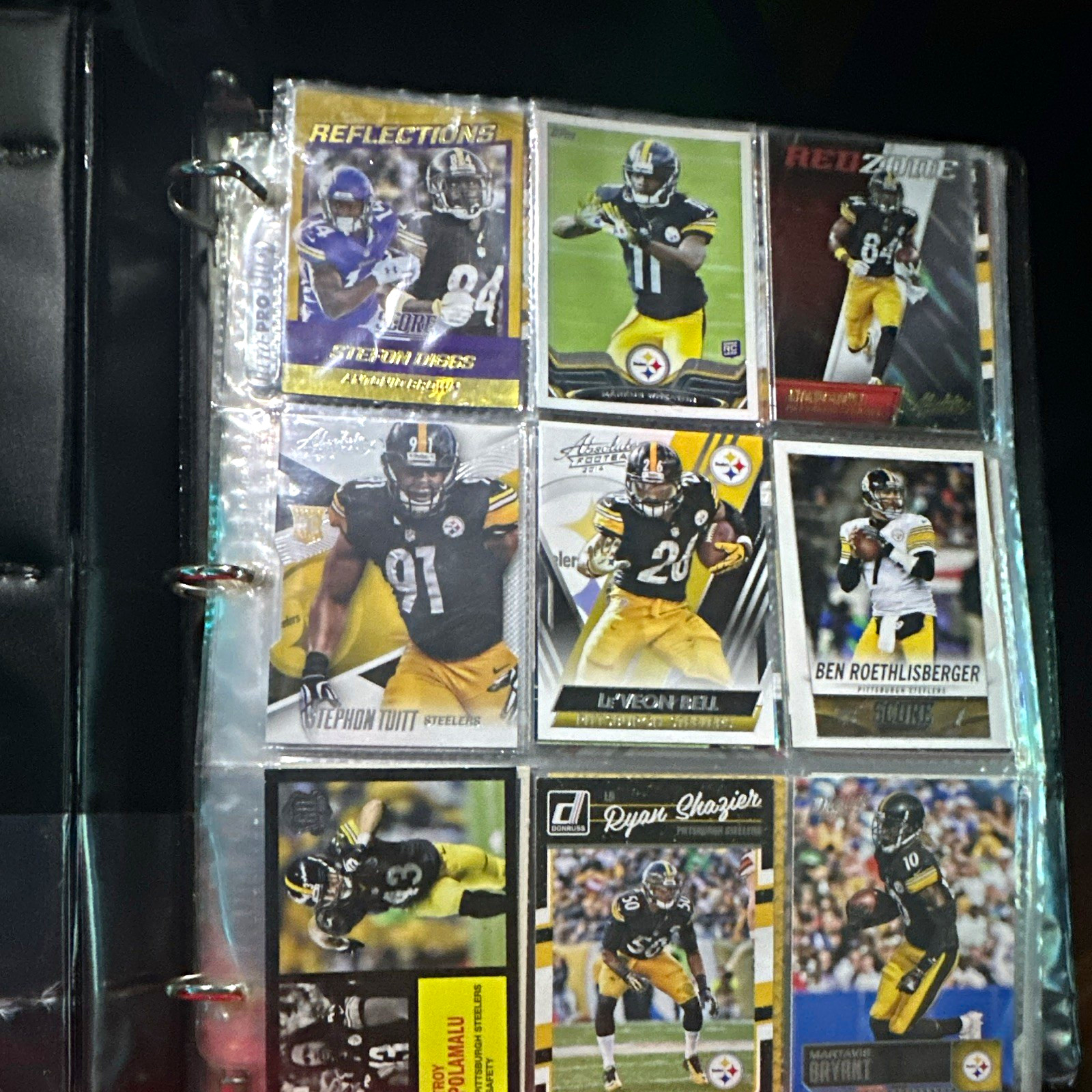 Binder of new and old cards some signed and jersey pieces Binder of new and old cards some signed and jersey pieces