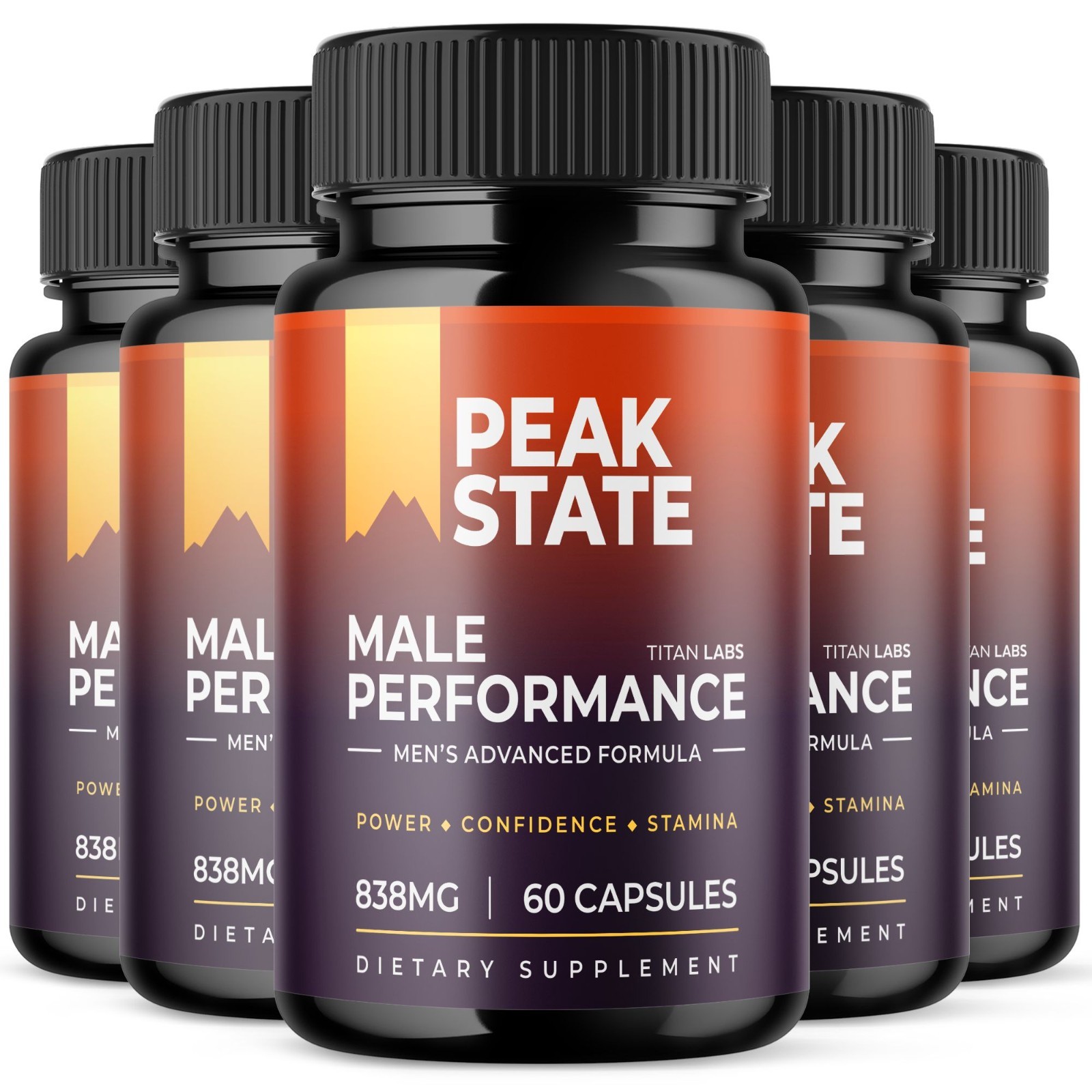(5 Pack) Peak State Advanced Male Health Support Formula PeakState 300 Capsules