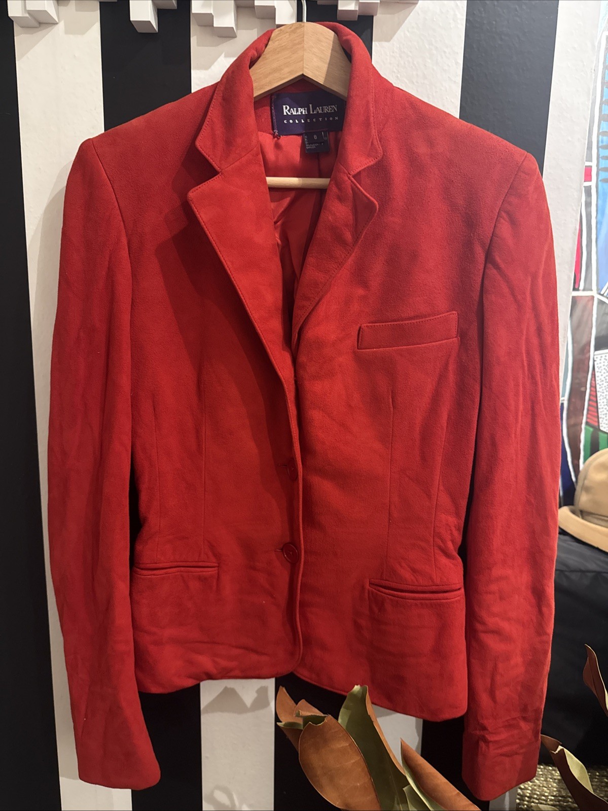 NWOT Vintage 1996 Ralph Lauren Collection Crosby Women Red Suede Jkt Sz8 NWOT Vintage 1996 Ralph Lauren Collection Crosby Women Red Suede Jkt Sz8