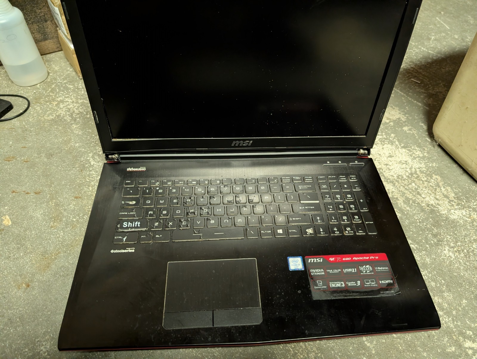 MSI GE72 Apache Pro (GTX 970M) - PARTS ONLY - Sold AS IS MSI GE72 Apache Pro (GTX 970M) - PARTS ONLY - Sold AS IS