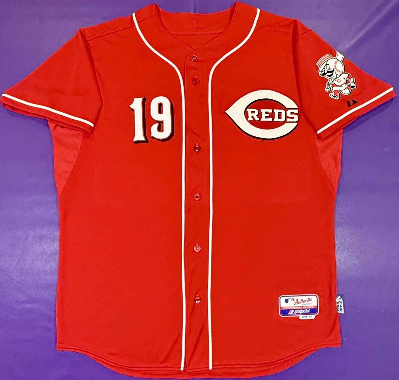 Authentic JOEY VOTTO #19 CINCINNATI REDS Pro Cut On-Field Majestic Jersey 48 Authentic JOEY VOTTO #19 CINCINNATI REDS Pro Cut On-Field Majestic Jersey 48
