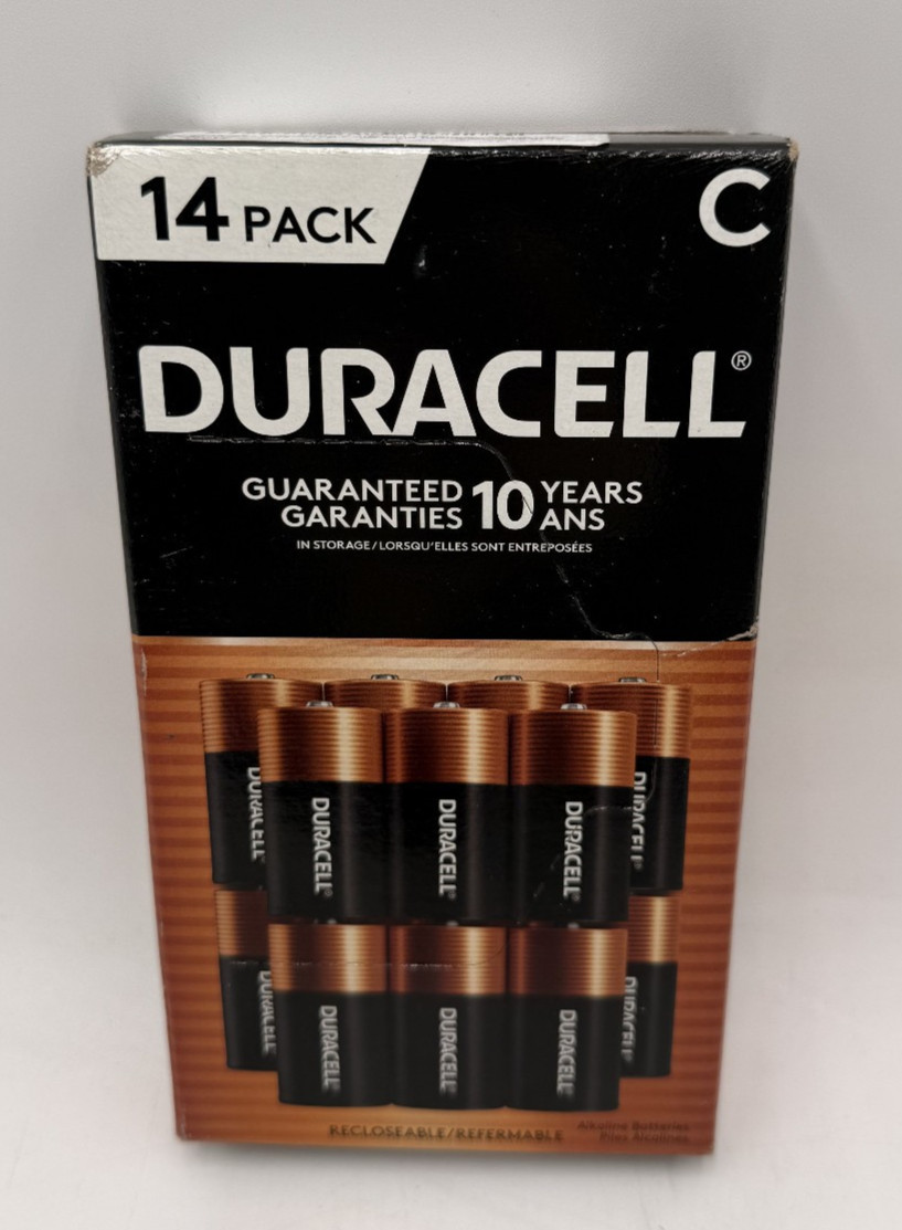 Duracell Power Boost C Alkaline Batteries 14 Count EXP 03/2035