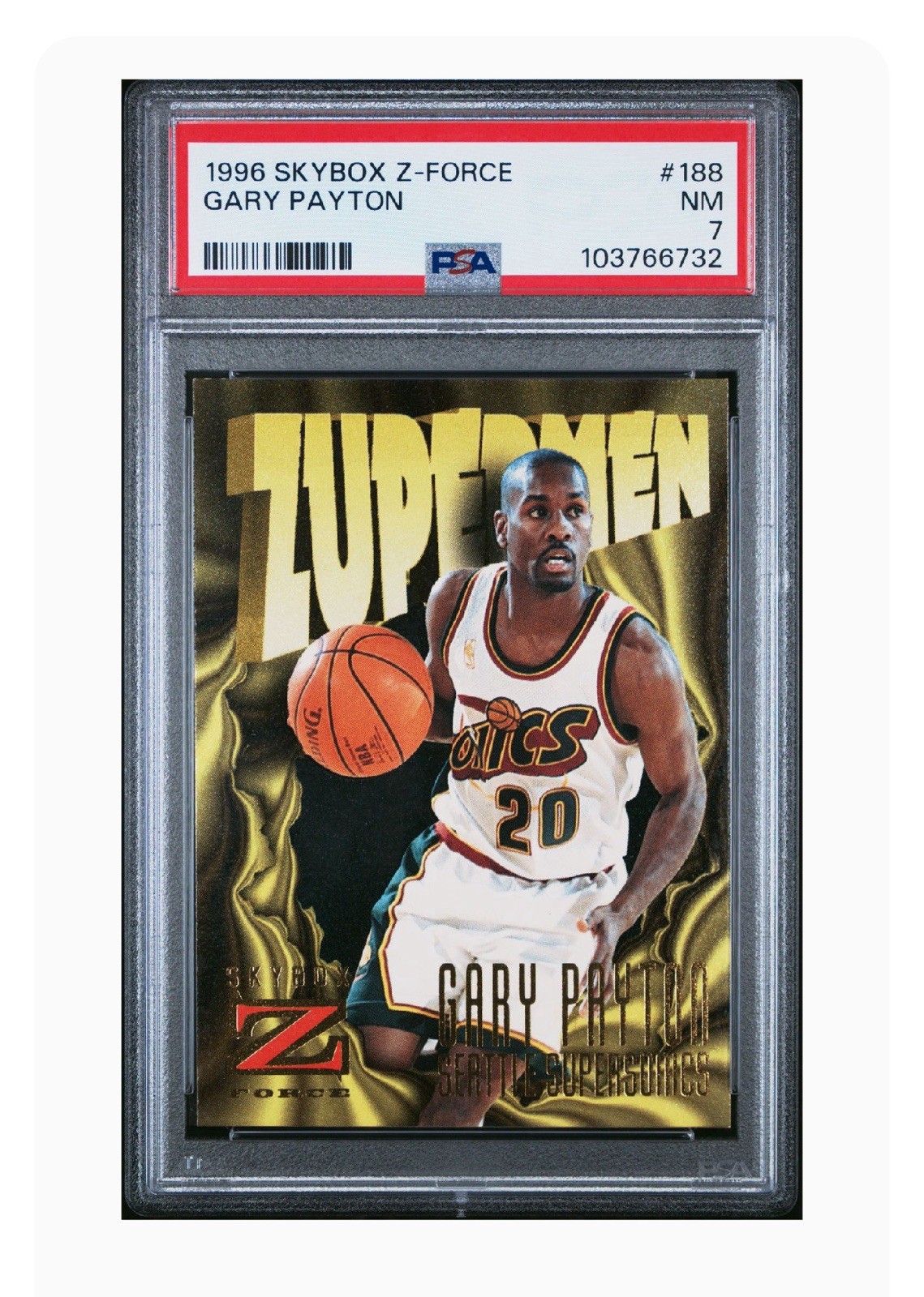 PSA 7 — 1996 SKYBOX Z-FORCE #188 GARY PAYTON PSA 7 — 1996 SKYBOX Z-FORCE #188 GARY PAYTON