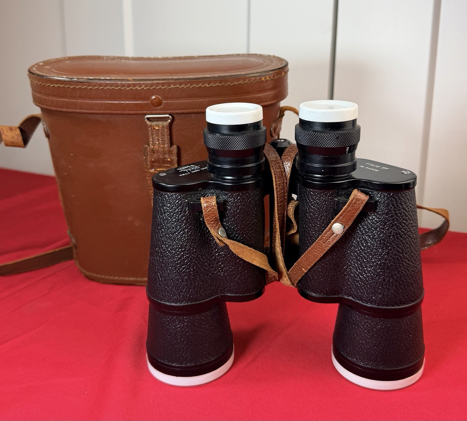 Vtg Tower 7x50 Binoculars Fully Coated Field 7.1 Sears Case Amber Filters Clean