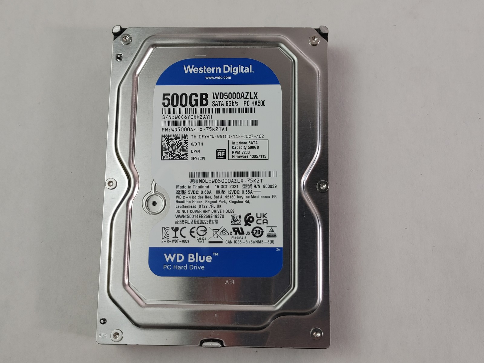 Western Digital WD Blue WD5000AZLX 500 GB 3.5