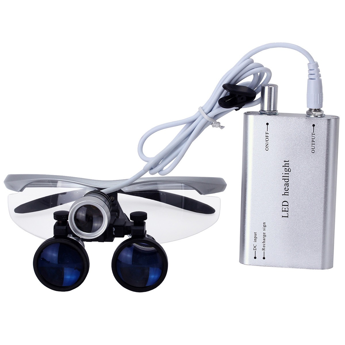3.0x-6.X Dental Surgical Medical Loupes Ergo Magnifier Binocular w/LED Headlight