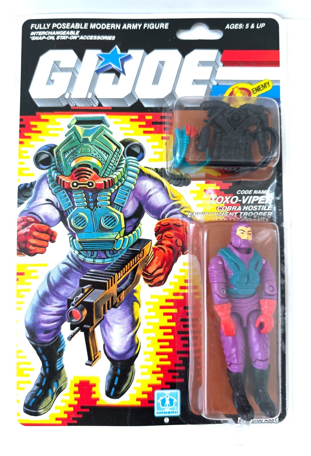 Toxo-Viper (v1) MOC - 1987 GI-JOE ARAH - Vintage Hasbro MOC Figure Toxo-Viper (v1) MOC - 1987 GI-JOE ARAH - Vintage Hasbro MOC Figure