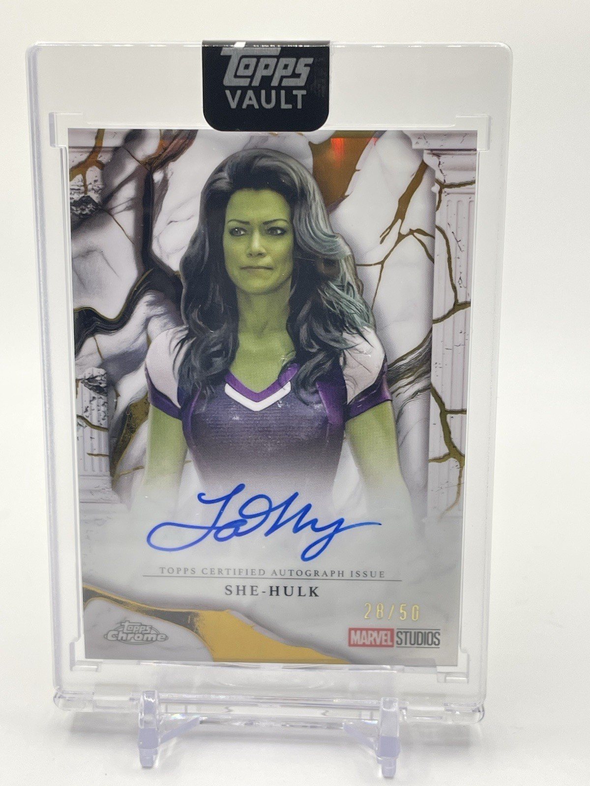 Topps Marvel Vault 2026 Tatiana Maslany She-Hulk Immortal Autograph Card 46/50 Topps Marvel Vault 2026 Tatiana Maslany She-Hulk Immortal Autograph Card 46/50