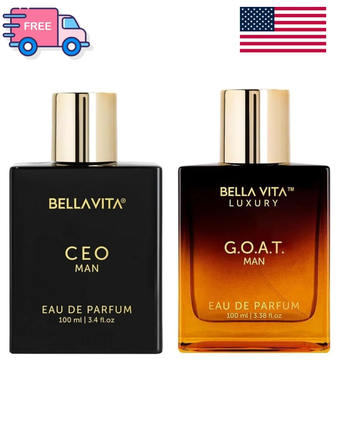 BellaVita Luxury Sigma Male (CEO Man & GOAT Man) Perfume Cologne for Men 2x100ml BellaVita Luxury Sigma Male (CEO Man & GOAT Man) Perfume Cologne for Men 2x100ml