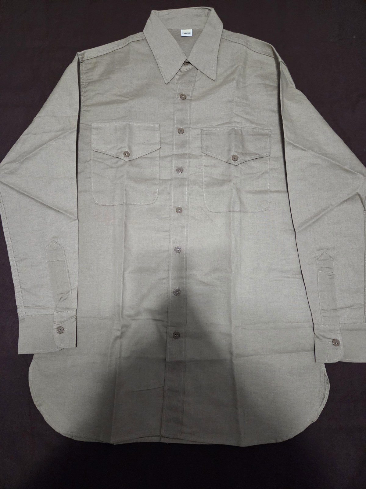 ATF Repro WWII USMC Khaki Shirt Size 16x34 ATF Repro WWII USMC Khaki Shirt Size 16x34