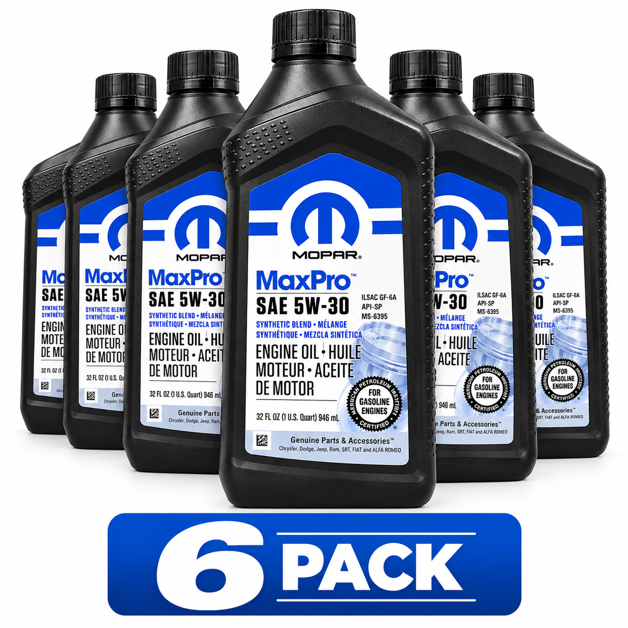 Mopar 5W30 Maxpro Synthetic Blend Motor Oil Case of 6 Quarts Mopar 5W30 Maxpro Synthetic Blend Motor Oil Case of 6 Quarts