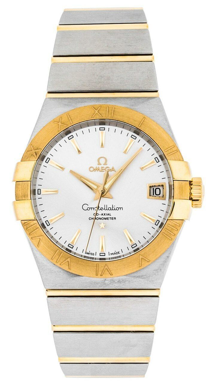 New Omega Constellation Co-Axial 38MM 18K Gold Men's Watch 123.20.38.21.02.002