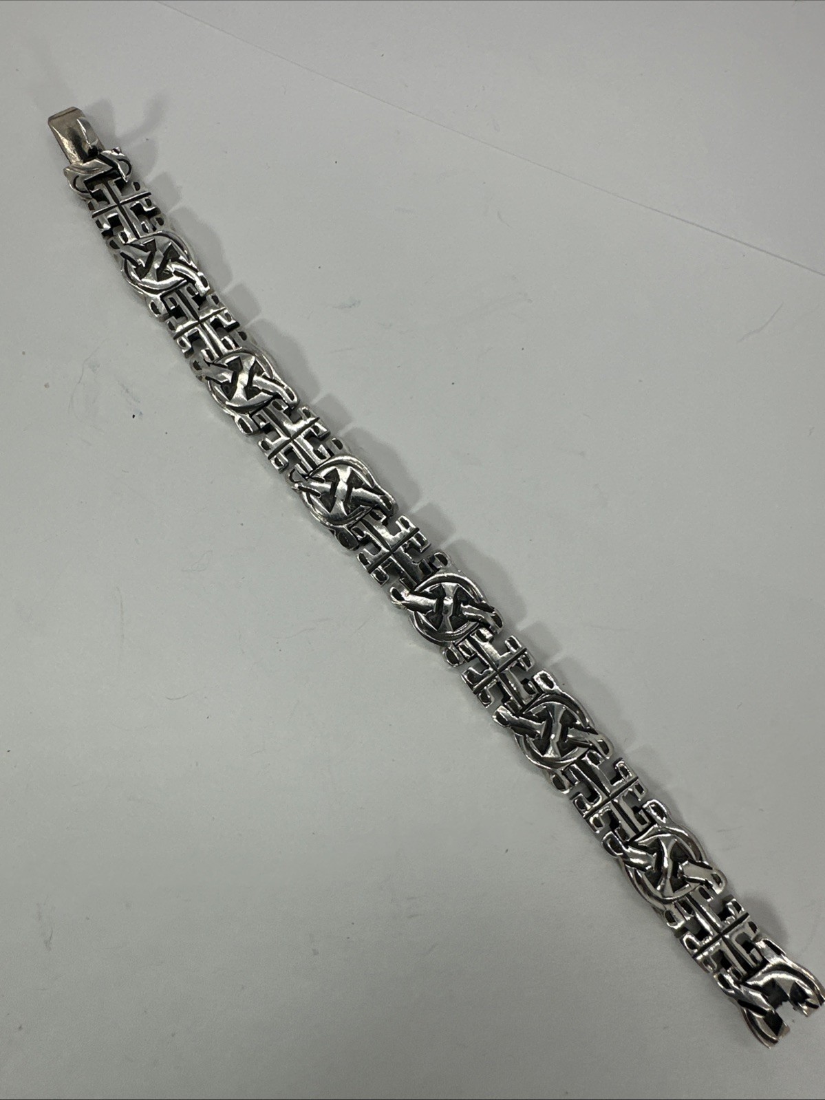 VTG Mexico Sterling Silver 925 Fertility Bracelet 13.4MM Wide 60.8gr 6.75” VTG Mexico Sterling Silver 925 Fertility Bracelet 13.4MM Wide 60.8gr 6.75”