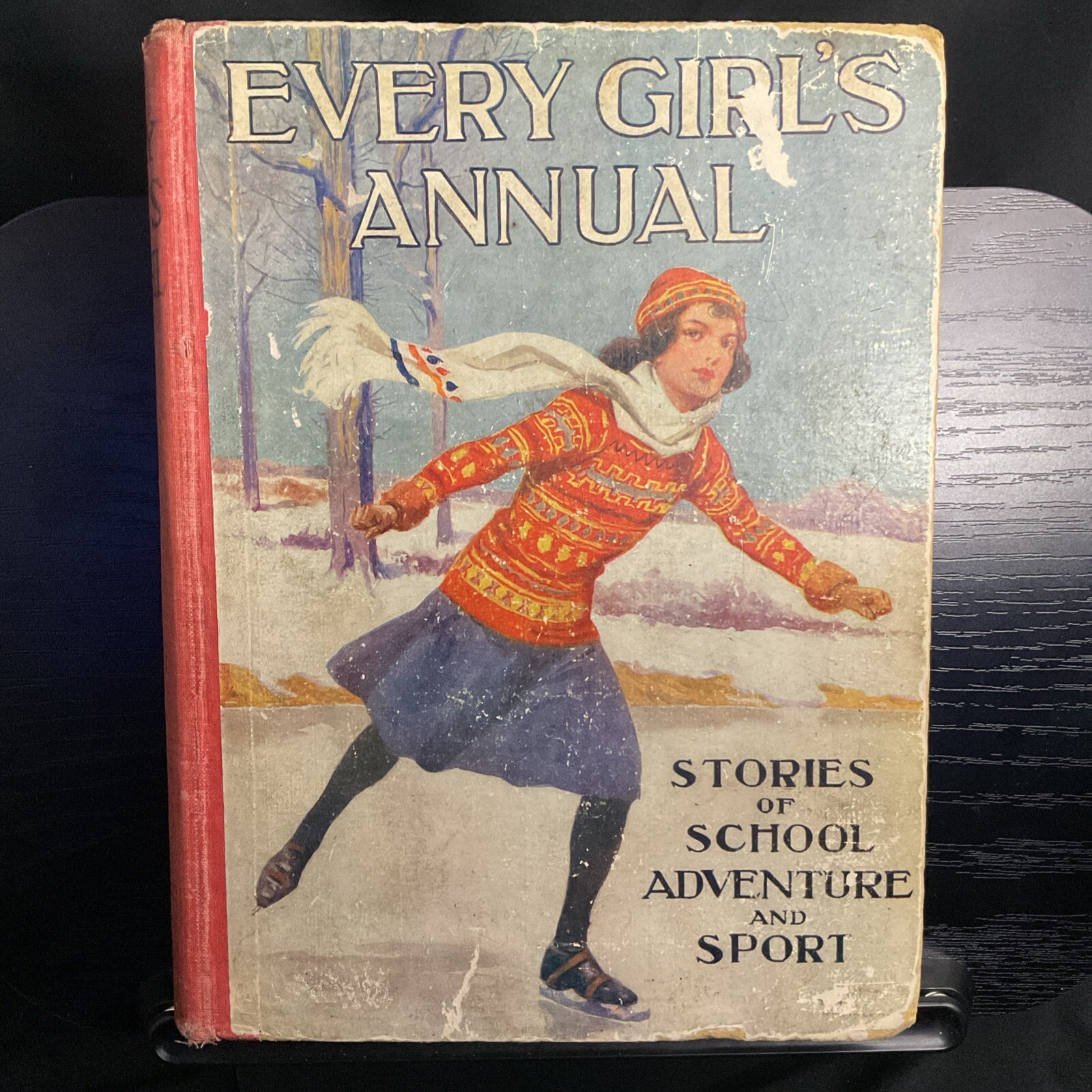 EVERY GIRL\'S ANNUAL Volume 4 Skating Cover VTG Children’s Book 1930s