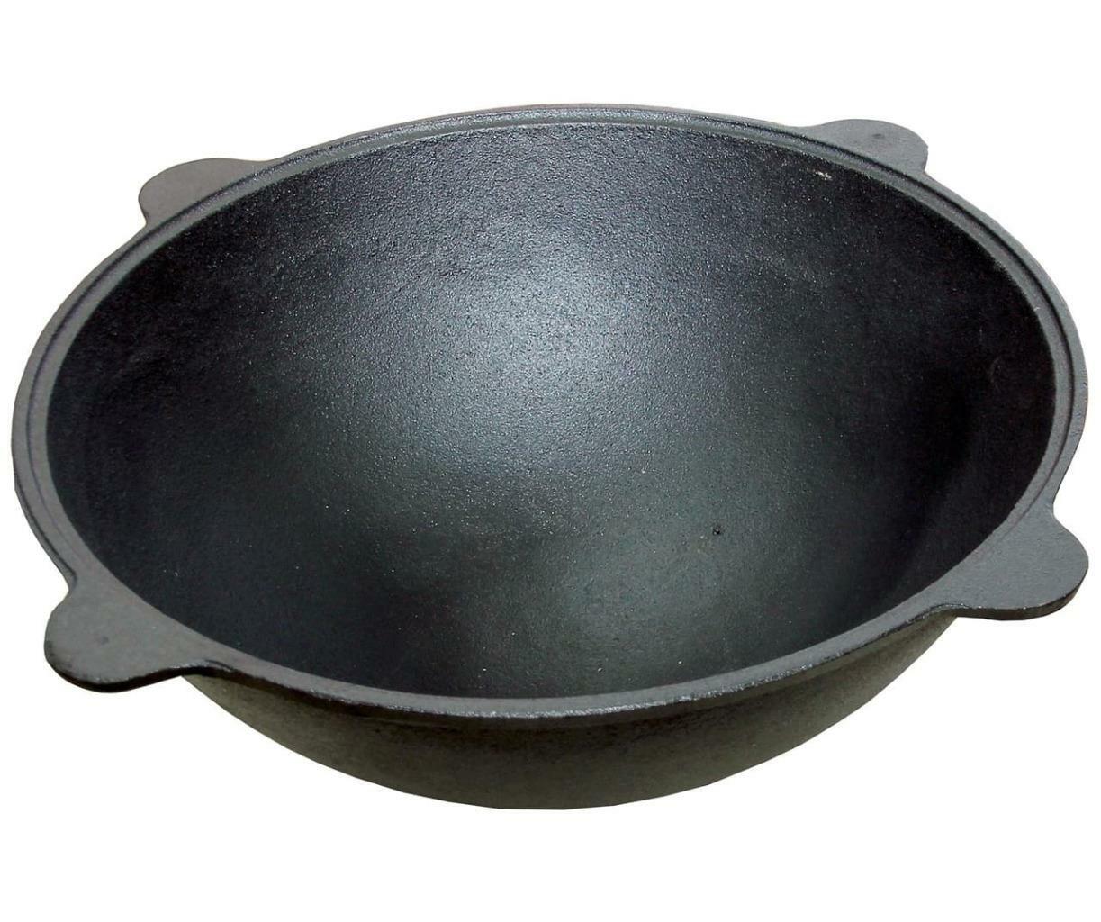 Kazan Казан Uzbeki Tatar Dish Plov Pot Mangal Cast Iron Pan Cooking 16 L + Lid