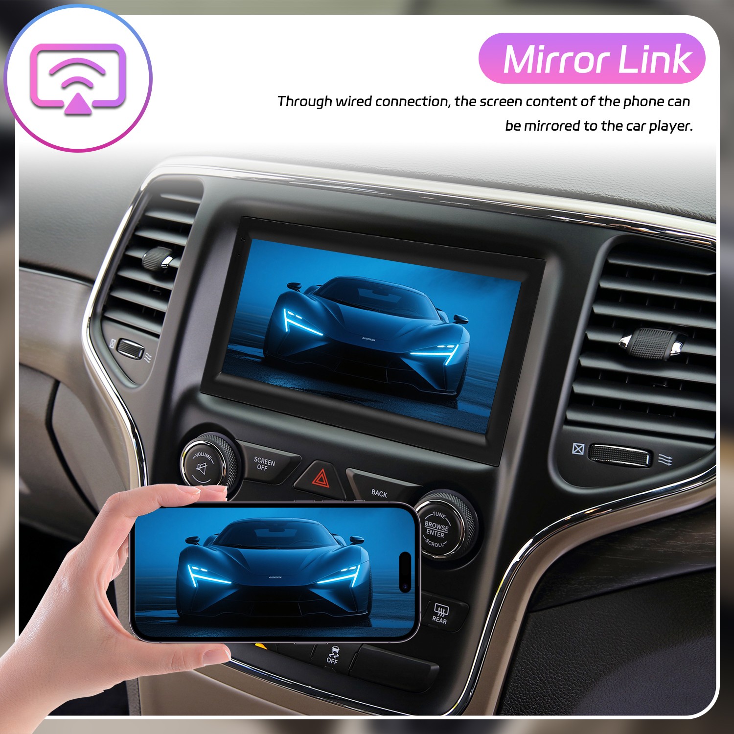 Apple Carplay Android For Jeep Grand Cherokee 2013-2022 64G Car Radio Stereo GPS Apple Carplay Android For Jeep Grand Cherokee 2013-2022 64G Car Radio Stereo GPS
