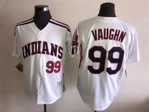 New Vintage Men's RICKY VAUGHN Jersey White++ New Vintage Men's RICKY VAUGHN Jersey White++