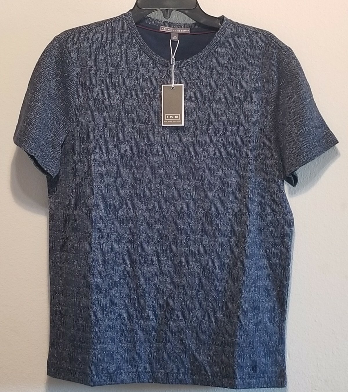 IKE by IKE BEHAR Mens Round Crew Neck T Shirt Heather Navy Blue Size SMALL IKE by IKE BEHAR Mens Round Crew Neck T Shirt Heather Navy Blue Size SMALL
