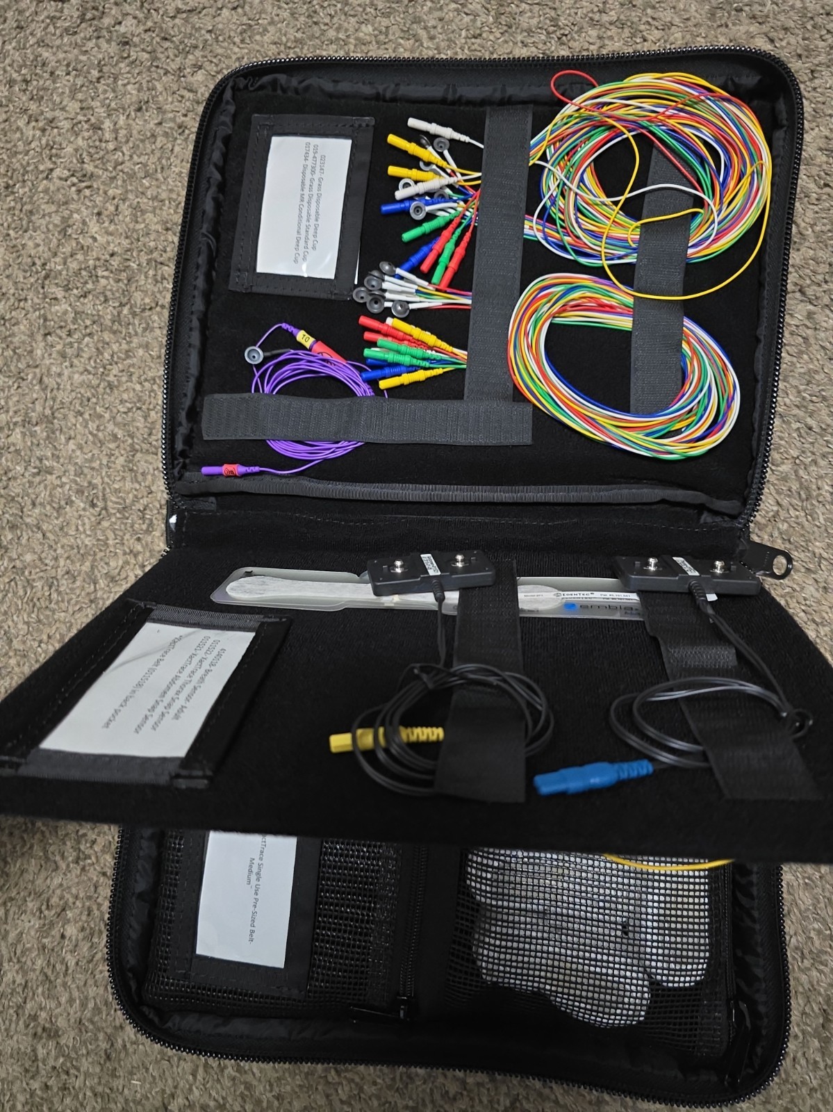Natus Neuro Grass EEG IOM PSG Demo Accessory Kit XactTrace Sensors Case