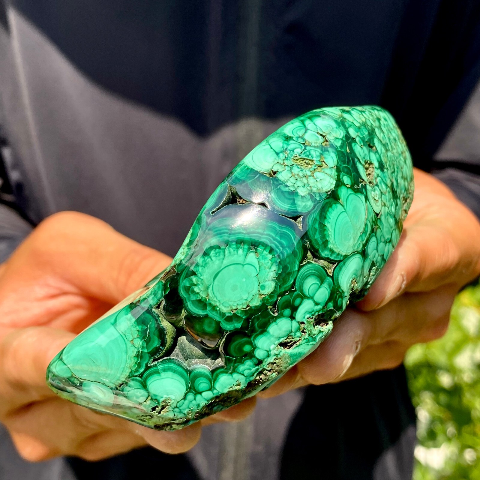 1.4LBNatural polished peacock mineral free-form specimen spiritual stone healing