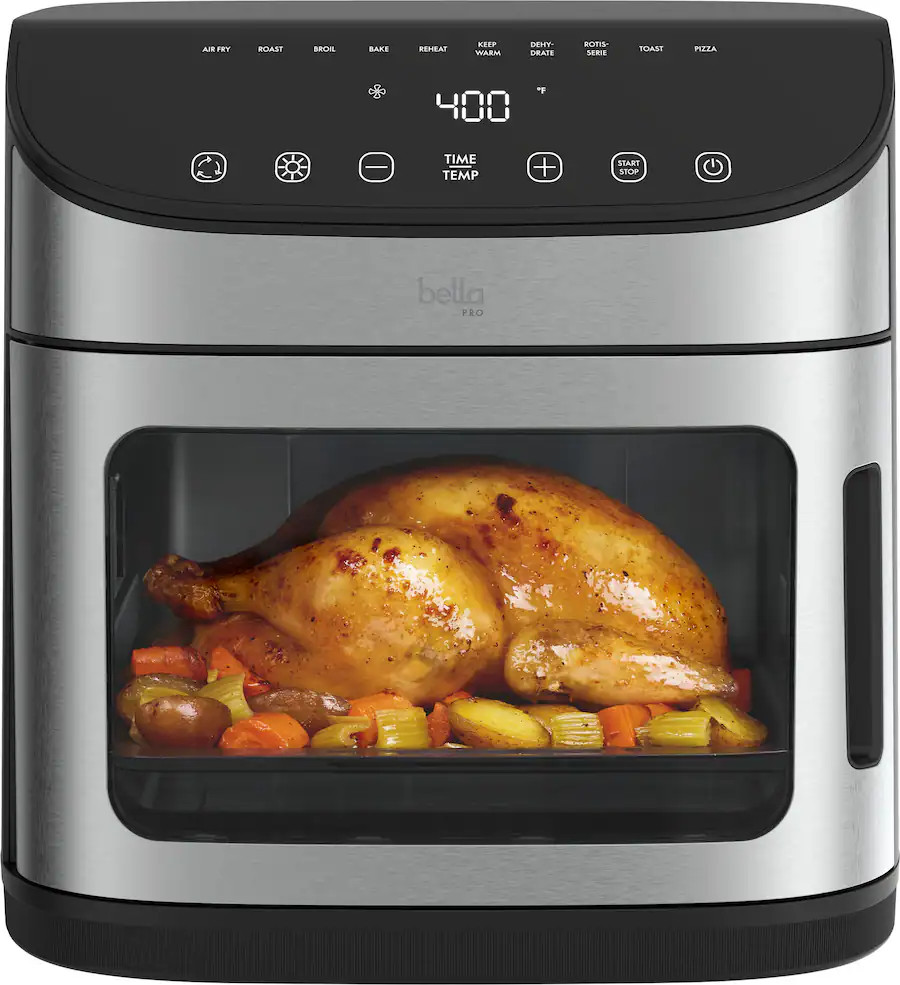 Bella PRO 12.6-Qt Air Fryer Oven Stainless Steel – Air Fry, Roast, Bake, Broil