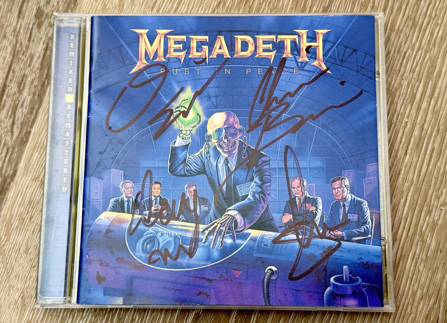 Megadeth SIGNED CD Rust In Peace FULL BAND Mustaine AUTOGRAPHED Remastered