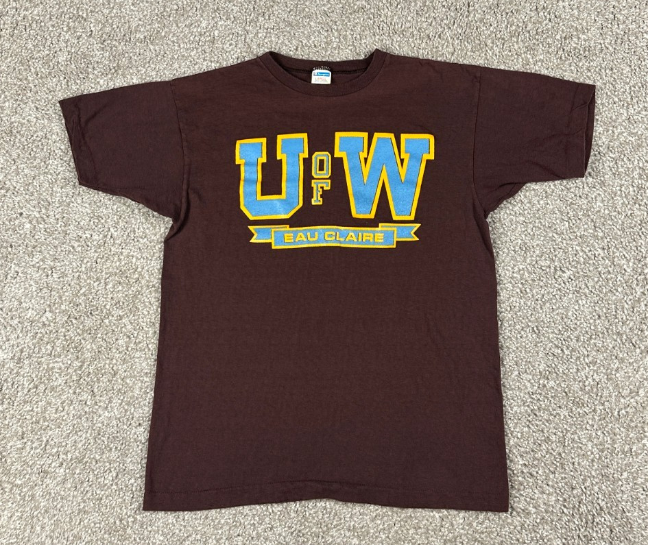 Vintage University of Wisconsin Eau Claire Shirt Adult Medium Champions 70s USA Vintage University of Wisconsin Eau Claire Shirt Adult Medium Champions 70s USA