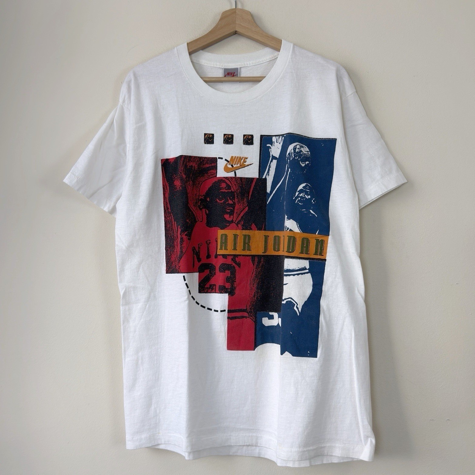 Vintage 90\'s Nike Michael Jordan Art Single Stitch White Tee Shirt - Large Vintage 90\'s Nike Michael Jordan Art Single Stitch White Tee Shirt - Large