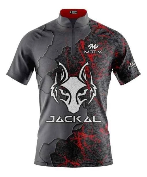 Custom Name Motiv Jackal Onyx Bowling Jersey Short & Long Sleeve USA Size S-5XL