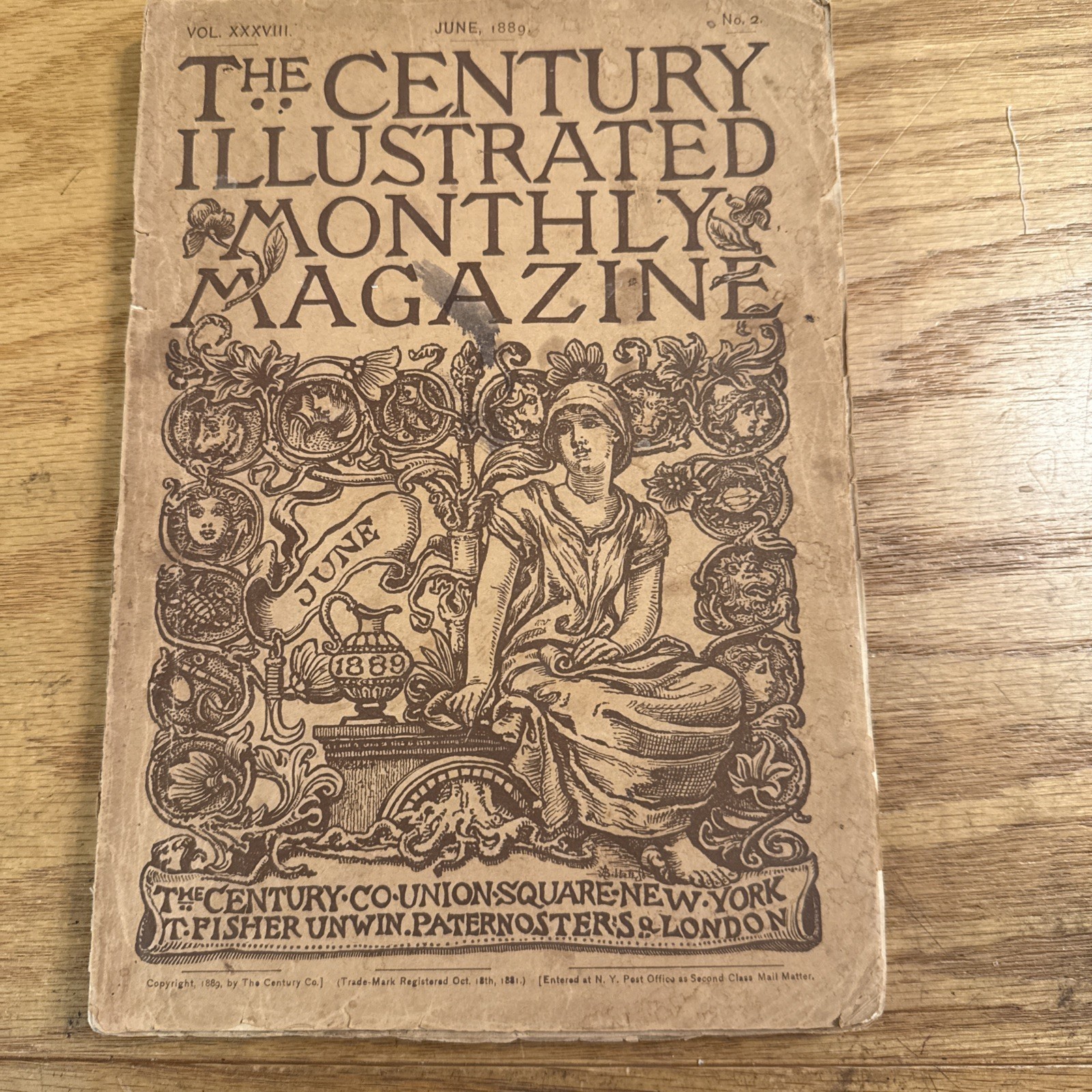 Antique June 1889 THE CENTURY ILLUSTRATED MONTHLY MAGAZINE Softcover Book