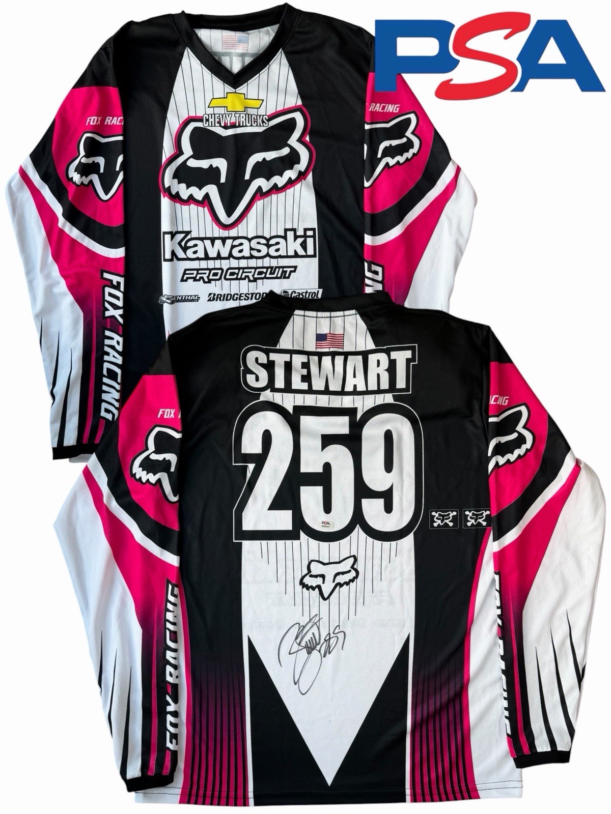 James Bubba Stewart Jr Signed Kawasaki #259 Supercross Jersey PSA AUTO Motocross James Bubba Stewart Jr Signed Kawasaki #259 Supercross Jersey PSA AUTO Motocross