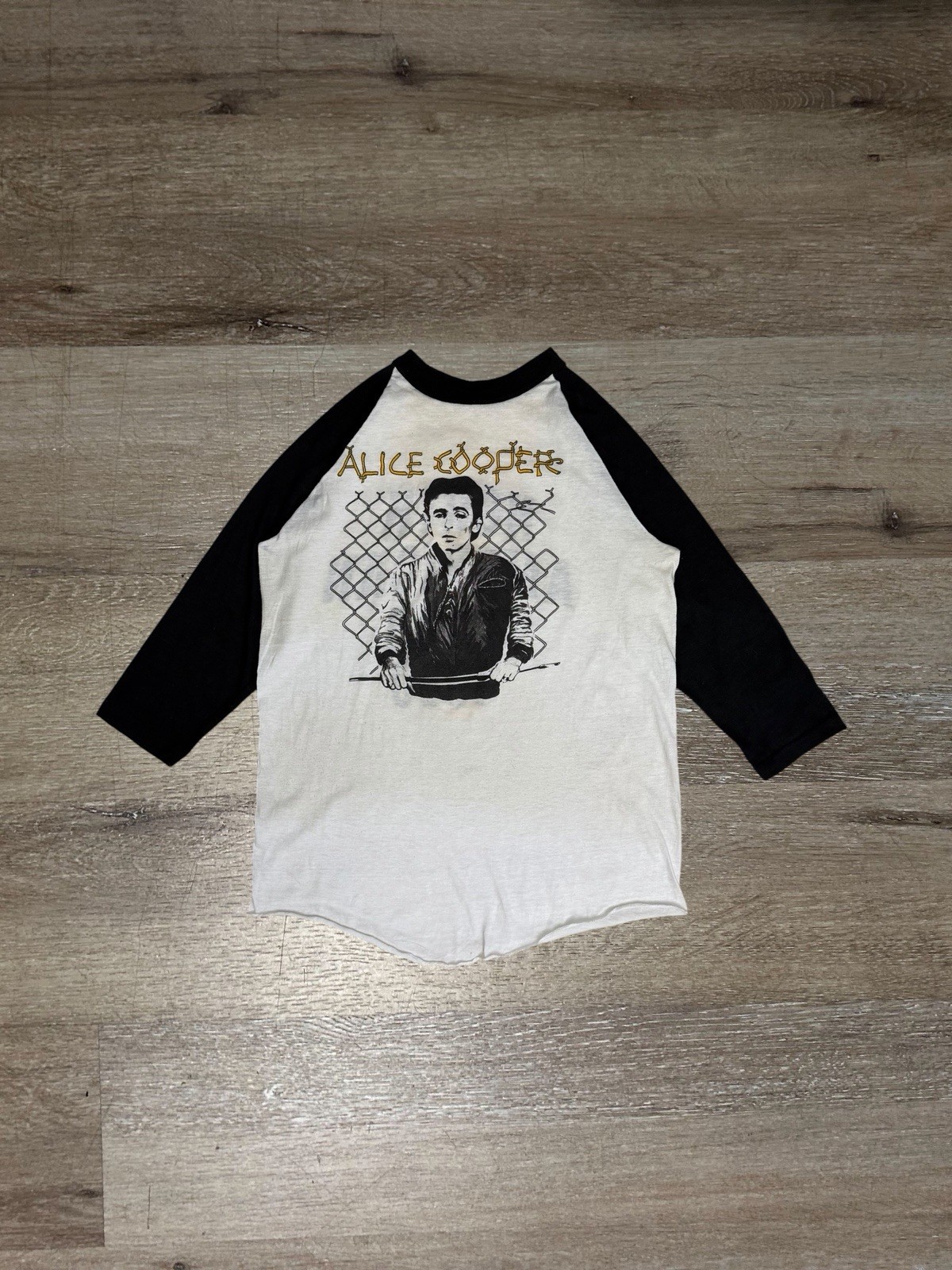 Vintage 1980 Alice Cooper North American Tour 3/4 Sleeve Raglan Long Sleeve Vintage 1980 Alice Cooper North American Tour 3/4 Sleeve Raglan Long Sleeve