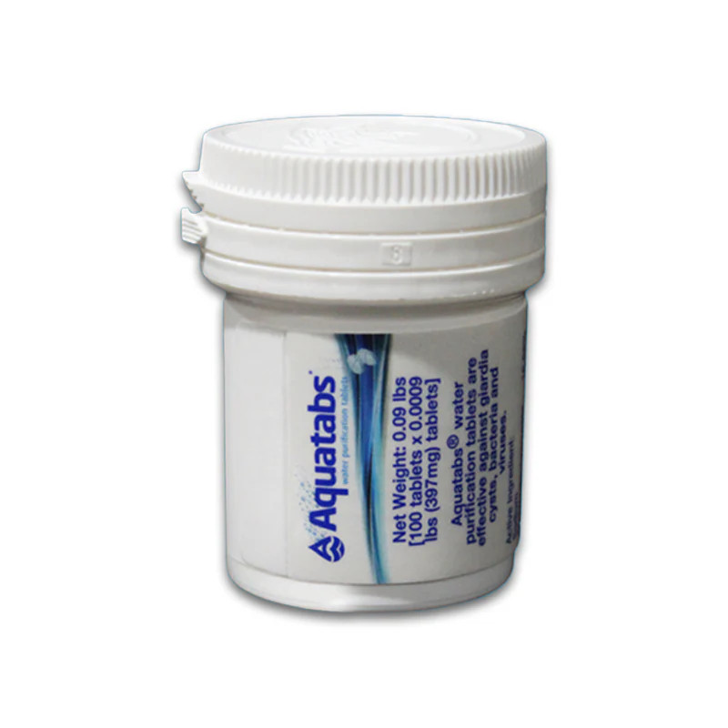 Aquatabs 397mg Water Purification Tablets- 100 Pack