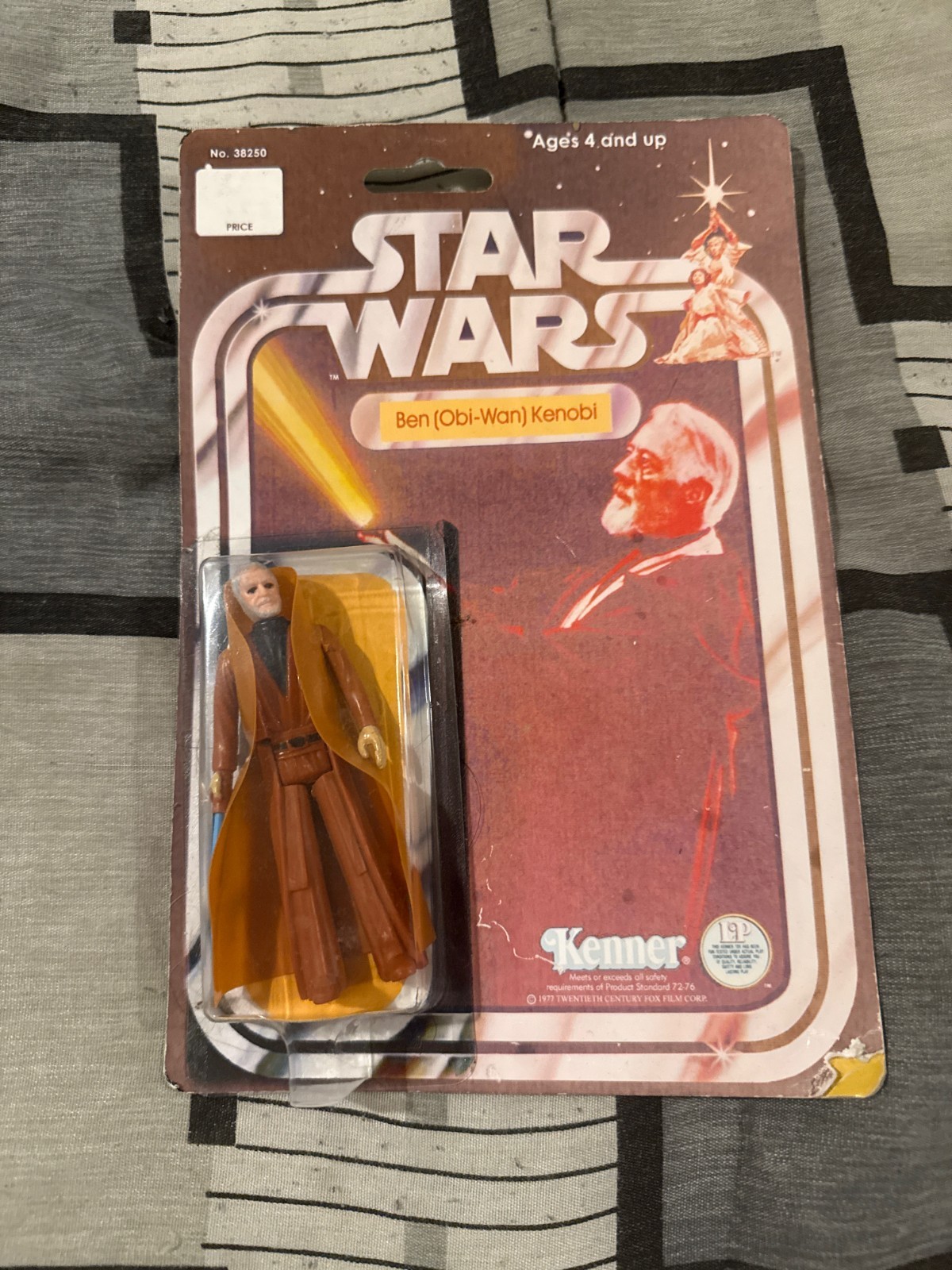 Vintage Kenner Star Wars Ben Obi-Wan Kenobi 12 Back Figure Opened Original Card