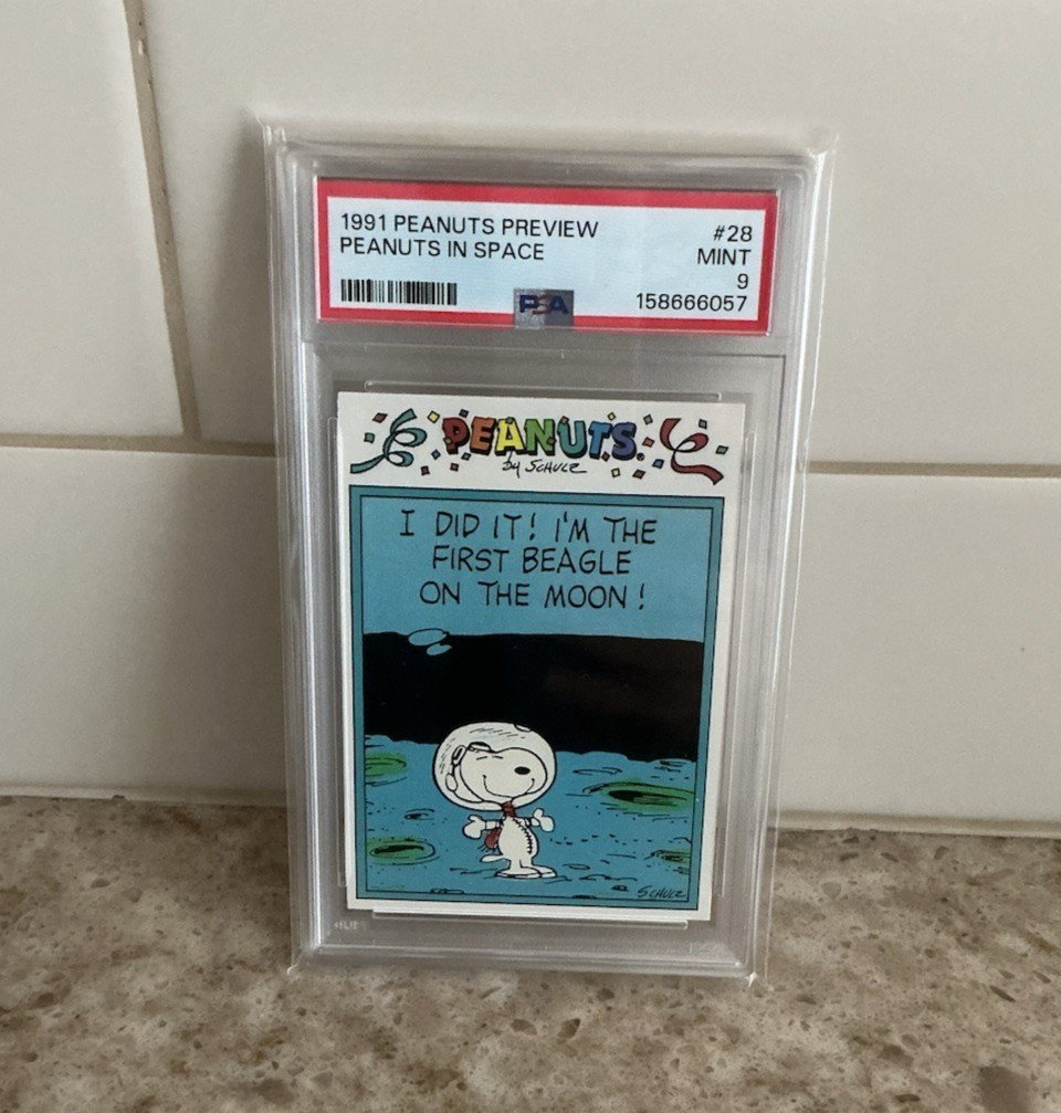 PSA 9 Peanuts Preview #28 Snoopy 1991 Charles Schulz Peanuts In Space PSA 9 Peanuts Preview #28 Snoopy 1991 Charles Schulz Peanuts In Space