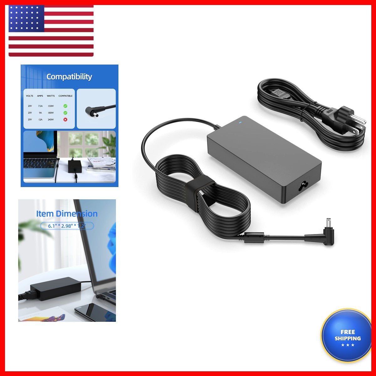 Superer 180W AC Charger forMSI Katana GF66, Katana GF76, Pulse GL66, Pulse Superer 180W AC Charger forMSI Katana GF66, Katana GF76, Pulse GL66, Pulse