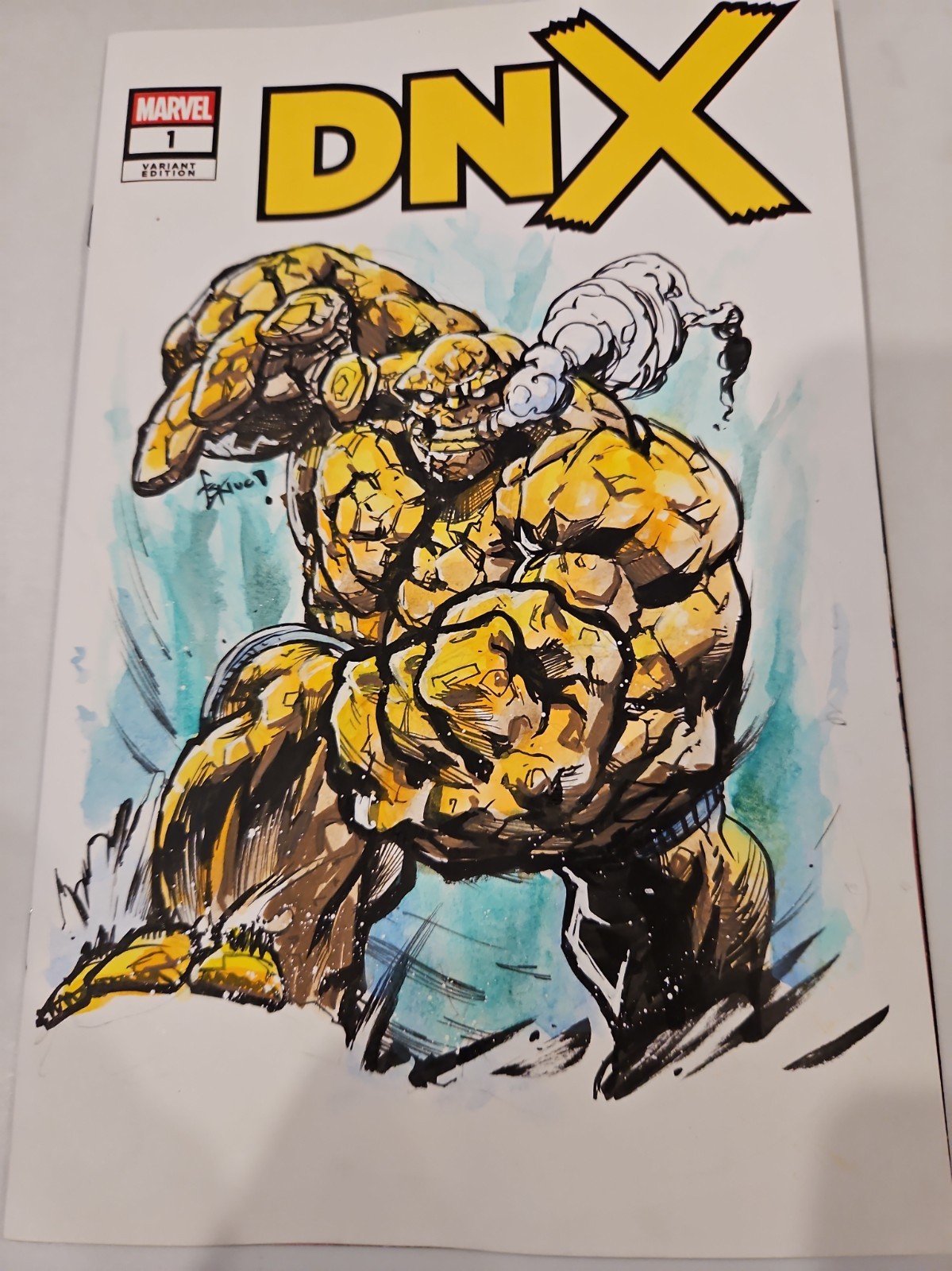 DNX #1 BLANK COVER THE THING Fantastic Four ORIGINAL ART SKETCH ESKIVO DNX #1 BLANK COVER THE THING Fantastic Four ORIGINAL ART SKETCH ESKIVO