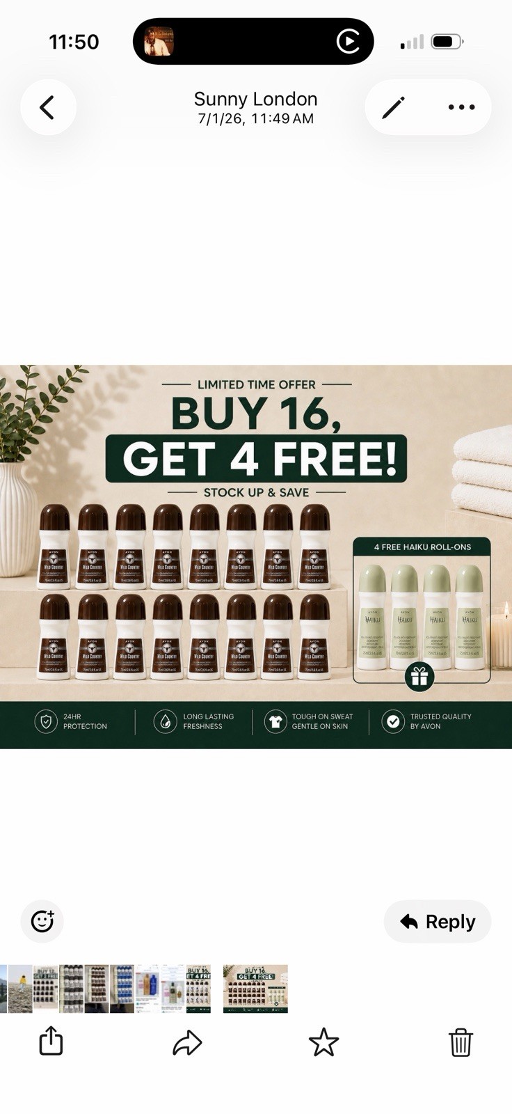 buy 16+4 free Avon Wild Country Roll-on Anti-perspirant Deodorant Size 2.6 oz buy 16+4 free Avon Wild Country Roll-on Anti-perspirant Deodorant Size 2.6 oz