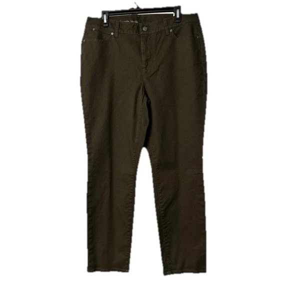 NWT Talbots Heritage Fit Womens Dark Green Slim Ankle Jeans Denim Size 14 Petite NWT Talbots Heritage Fit Womens Dark Green Slim Ankle Jeans Denim Size 14 Petite