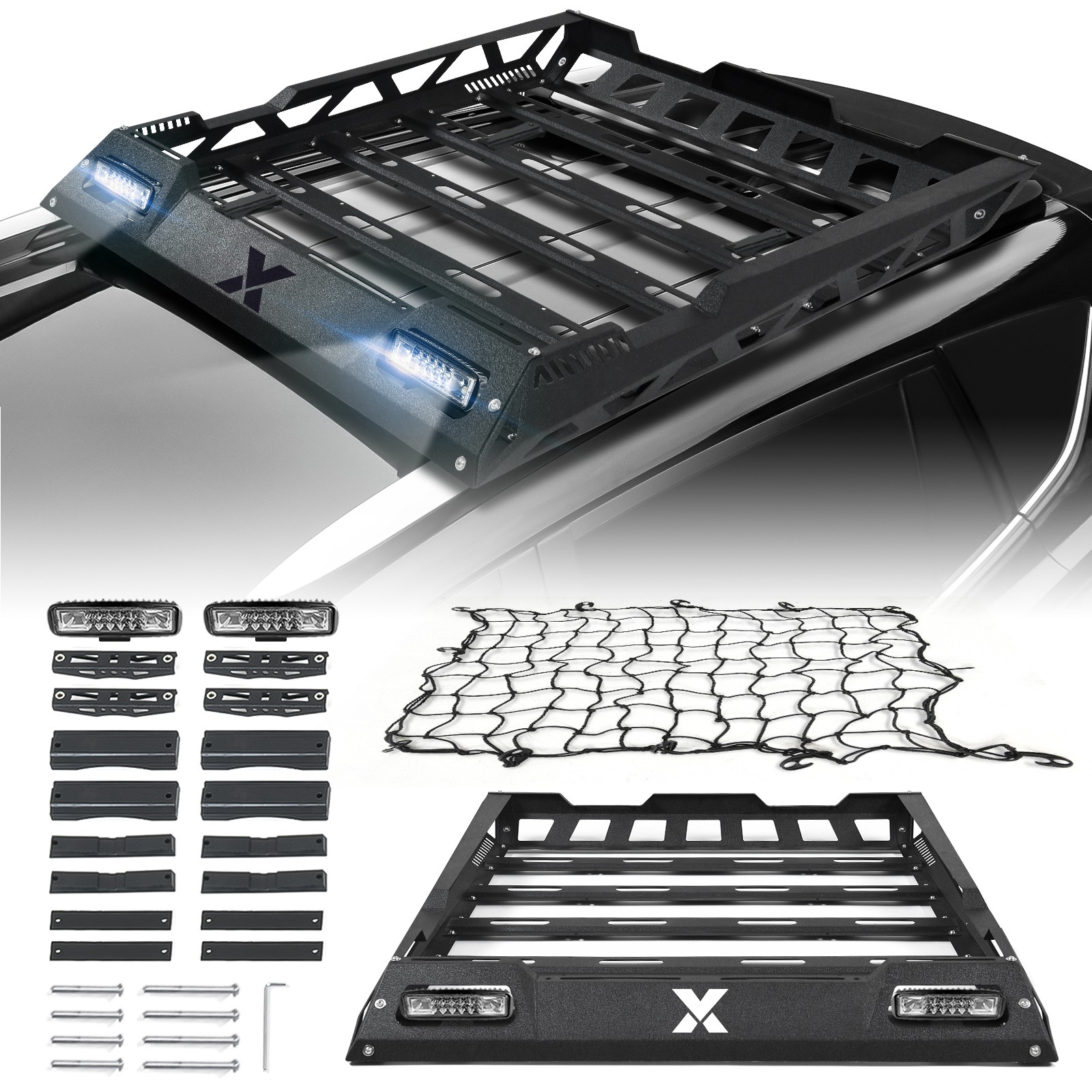 Roof Rack Cargo Basket Holder, Universal,55
