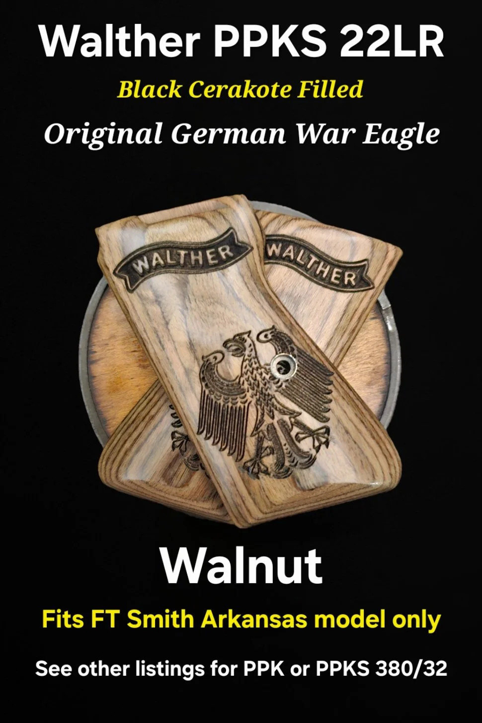 Walther PPKS 22LR German War Eagle Optional Cerakote Filled • All Colors